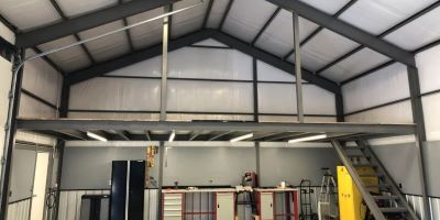 Metal Garage Building Mezzanine